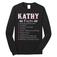 Kathy First Name Kathy Facts Floral Long Sleeve Shirt