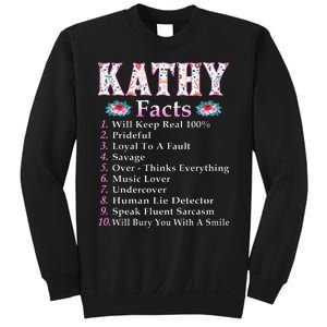 Kathy First Name Kathy Facts Floral Sweatshirt