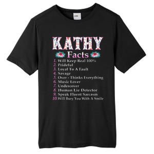 Kathy First Name Kathy Facts Floral Tall Fusion ChromaSoft Performance T-Shirt