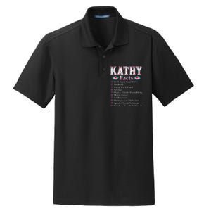 Kathy First Name Kathy Facts Floral Dry Zone Grid Polo