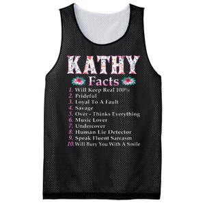 Kathy First Name Kathy Facts Floral Mesh Reversible Basketball Jersey Tank