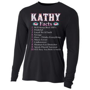 Kathy First Name Kathy Facts Floral Cooling Performance Long Sleeve Crew