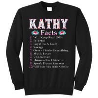 Kathy First Name Kathy Facts Floral Tall Sweatshirt