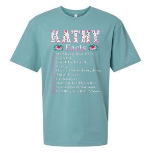 Kathy First Name Kathy Facts Floral Sueded Cloud Jersey T-Shirt