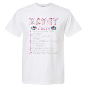 Kathy First Name Kathy Facts Floral Garment-Dyed Heavyweight T-Shirt