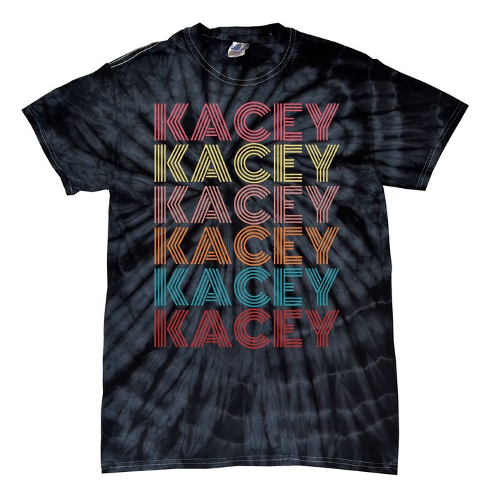 Kacey First Name Kacey Retro Tie-Dye T-Shirt