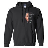 Killing Freedom Only Took One Little Prick Fauci Ouchie Full Zip Hoodie