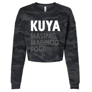 Kuya Filipino Older Brother Or Elder Brother Great Gift Funny Gift Cropped Pullover Crew