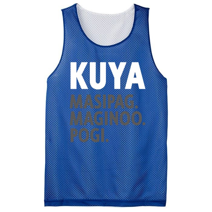 Kuya Filipino Older Brother Or Elder Brother Great Gift Funny Gift Mesh Reversible Basketball Jersey Tank