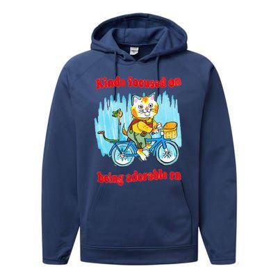 Kinda Focused On Being Adorable Performance Fleece Hoodie