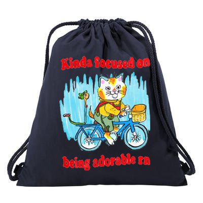 Kinda Focused On Being Adorable Drawstring Bag