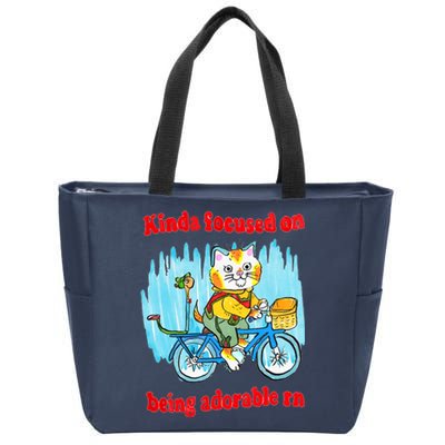 Kinda Focused On Being Adorable Zip Tote Bag