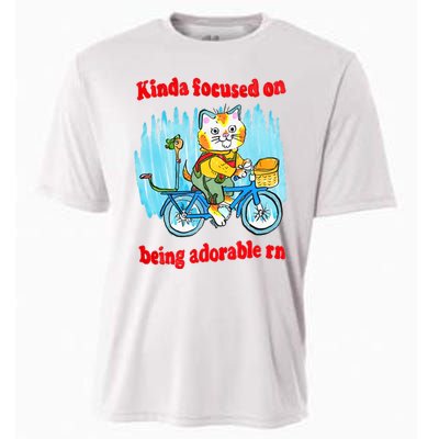 Kinda Focused On Being Adorable Cooling Performance Crew T-Shirt