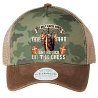 Kneel For One Man And He Died On The Cross Legacy Tie Dye Trucker Hat