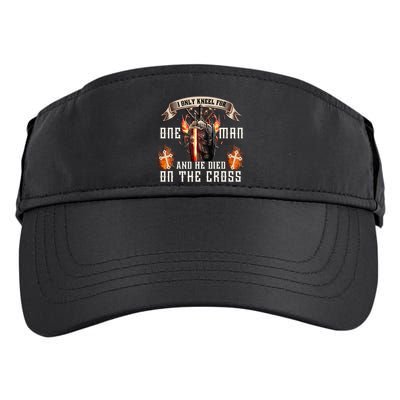 Kneel For One Man And He Died On The Cross Adult Drive Performance Visor