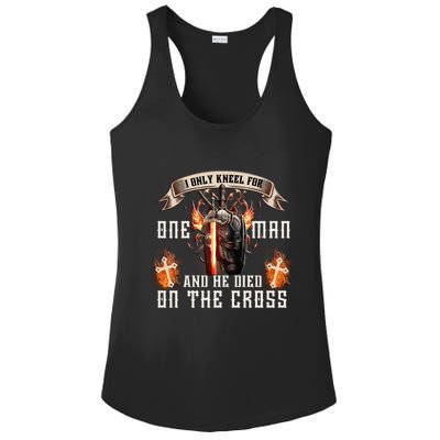 Kneel For One Man And He Died On The Cross Ladies PosiCharge Competitor Racerback Tank