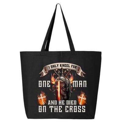 Kneel For One Man And He Died On The Cross 25L Jumbo Tote