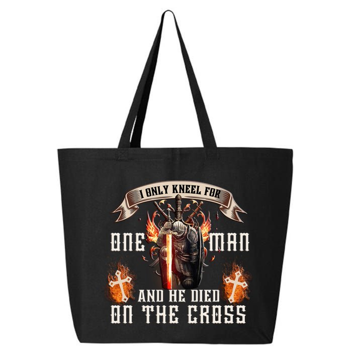 Kneel For One Man And He Died On The Cross 25L Jumbo Tote