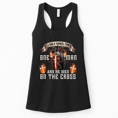 Kneel For One Man And He Died On The Cross Womens Tank Top