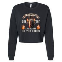 Kneel For One Man And He Died On The Cross Cropped Pullover Crew