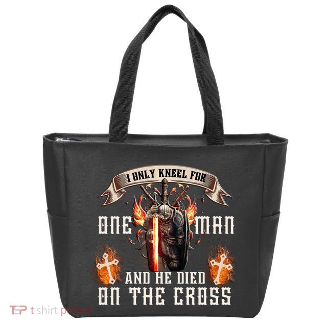 Kneel For One Man And He Died On The Cross Zip Tote Bag