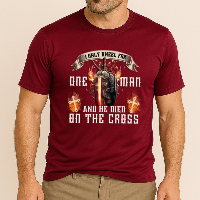 Kneel For One Man And He Died On The Cross Performance Shirt