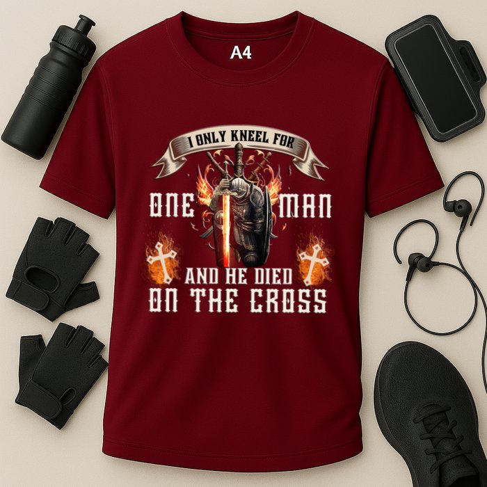 Kneel For One Man And He Died On The Cross Performance Shirt