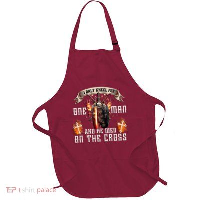 Kneel For One Man And He Died On The Cross Full-Length Apron With Pockets