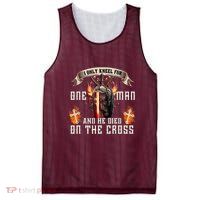 Kneel For One Man And He Died On The Cross Mesh Reversible Basketball Jersey Tank