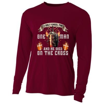 Kneel For One Man And He Died On The Cross Cooling Performance Long Sleeve Crew