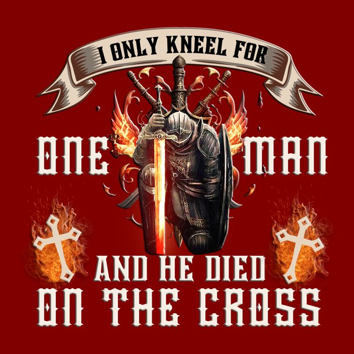 Kneel For One Man And He Died On The Cross Trucker Hat