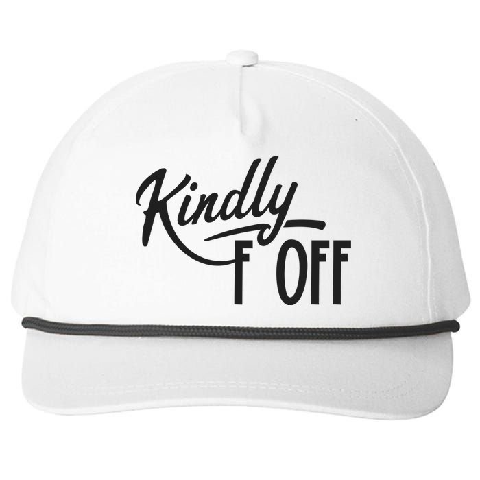 Kindly F Off Funny Snapback Five-Panel Rope Hat