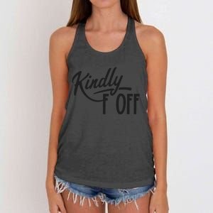 Kindly F Off Funny Women's Knotted Racerback Tank