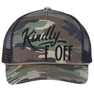 Kindly F Off Funny Retro Rope Trucker Hat Cap