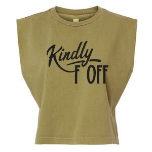 Kindly F Off Funny Garment-Dyed Women's Muscle Tee