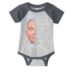 Killing Freedom Only Took One Little Prick Fauci Ouchie Infant Baby Jersey Bodysuit