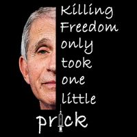 Killing Freedom Only Took One Little Prick Fauci Ouchie Drawstring Bag