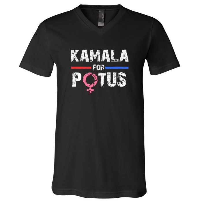 Kamala For Potus Kamala Harris V-Neck T-Shirt