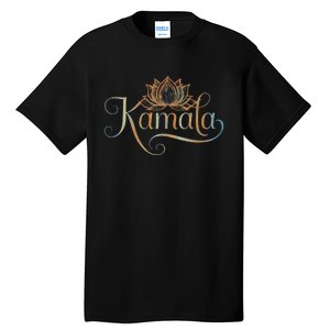 Kamala For President Lotus Flower Vote Blue 2024 Tall T-Shirt