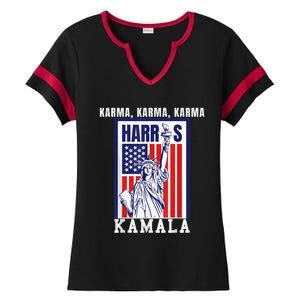 Kamala For President Slogan Statue Liberty Pro Harris Ladies Halftime Notch Neck Tee