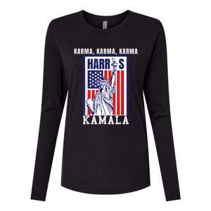 Kamala For President Slogan Statue Liberty Pro Harris Womens Cotton Relaxed Long Sleeve T-Shirt