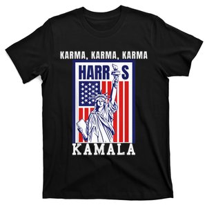 Kamala For President Slogan Statue Liberty Pro Harris T-Shirt