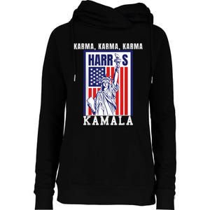 Kamala For President Slogan Statue Liberty Pro Harris Womens Funnel Neck Pullover Hood