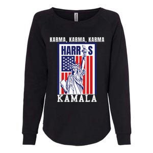 Kamala For President Slogan Statue Liberty Pro Harris Womens California Wash Sweatshirt