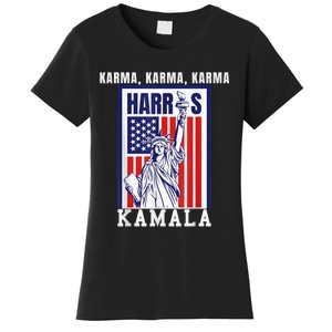 Kamala For President Slogan Statue Liberty Pro Harris Women's T-Shirt