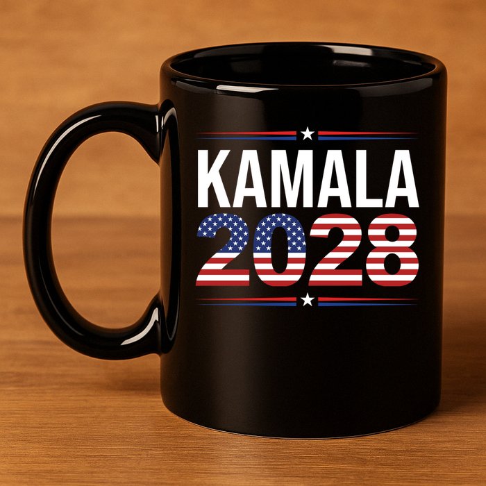 Kamala For President 2028 Retro Harris  11oz C Handle Ceramic Mug
