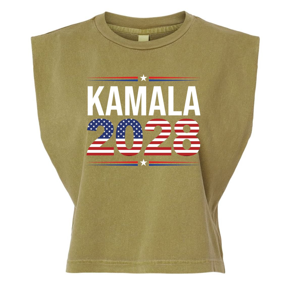 Kamala For President 2028 Retro Harris  Garment-Dyed Women's Muscle Tee