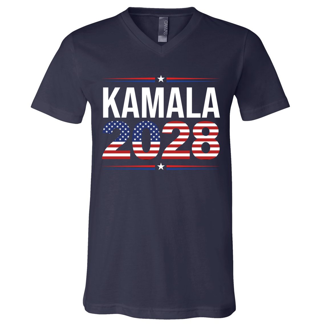 Kamala For President 2028 Retro Harris  V-Neck T-Shirt