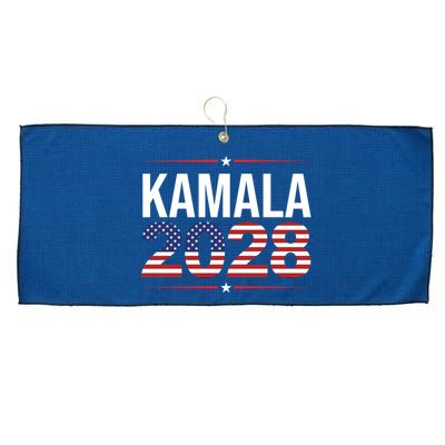 Kamala For President 2028 Retro Harris  Large Microfiber Waffle Golf Towel