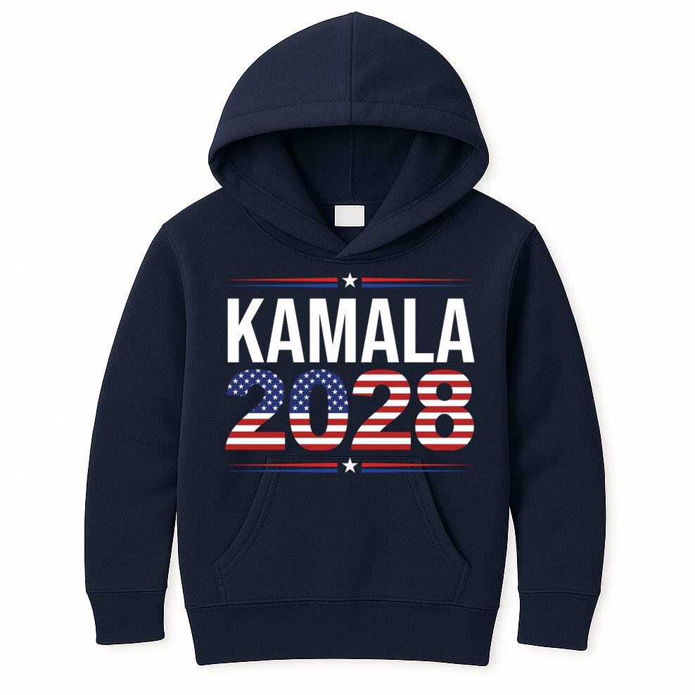 Kamala For President 2028 Retro Harris  Kids Hoodie